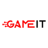 The GameIT logo, where 'Game' is the colour red and 'IT' is the colour black